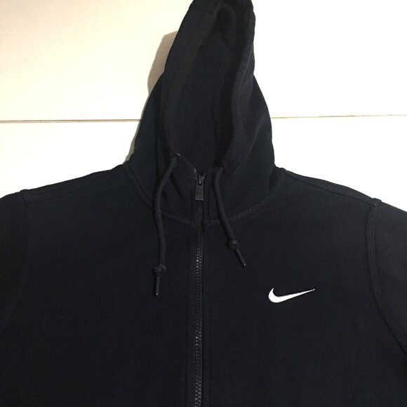 Nike Mens Medium Hoodie Sweatshirt Black Full Zip - Picture 2 of 6